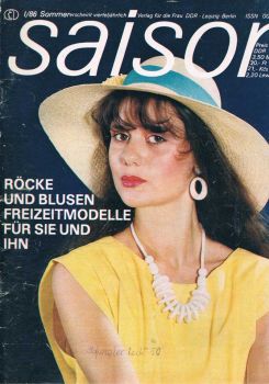 SAISON DDR Mode Zeitschrift Schnittmuster, Heft 1/86