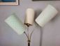 Preview: alte Stehlampe aus den 50er Jahren, Tütenlampe, Midcentury Design Messing Rockabilly