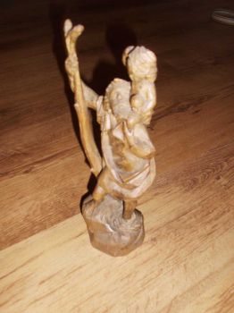 Preview: Holzschnitzerei Holzfigur. von J. Ehrengruber aus dem Jahre 1987