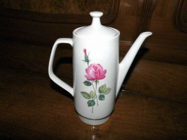 alte Kaffeekanne, Teekanne von Colditz, Rosenmotiv