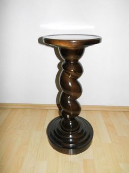 schöner Blumenständer, Blumensäule, gedrechselt, massiv