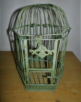 alter Vogelbauer, Vogelkäfig, Jugendstil. Jahrhundertwende