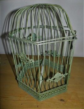 Preview: alter Vogelbauer, Vogelkäfig, Jugendstil. Jahrhundertwende