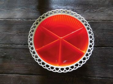 Servierschale, Brotkorb aus den 70er Jahren, Kunststoff, Kult