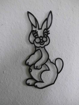 Wandbild Hase, Fensterbild, Wandschablone