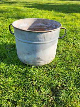 schöner Zinktopf Einweckkessel Einwecktopf Pflanztopf Pflanzkübel
