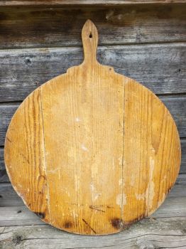 Preview: uriges rundes Bäckerbrett von 1948, Brotbrett, Holzbrett, Backbrett