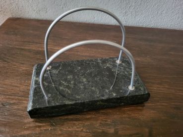 Preview: alte Schreibtischgarnitur aus Marmor, Tintenfass, Löschwiege und Briefhalter