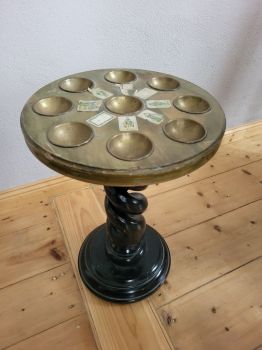 Preview: alter Blumenständer Blumenhocker gedrechselt gut erhalten