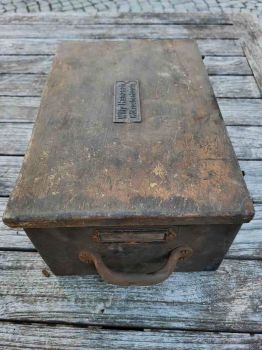 sehr alte Willy Hanzsch, Holzkiste, 30er Jahre, Aufbewahrung, Werkstatt, Kötzschenbroda