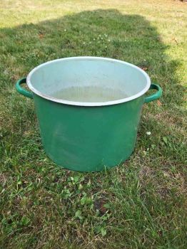 emaille Topf, Einwecktopf, Pflanztopf