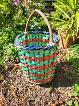 Preview: alter Weidenkorb, Rattan, 60er Jahre, Deko