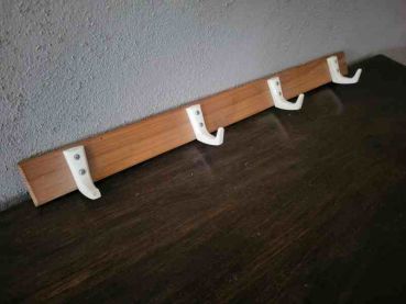 alte Hakenleiste, 60er Jahre, Wandboard aus Holz