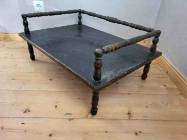 Preview: alte Jugendstil Dekoration Holzablage, Tablett