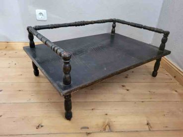 Preview: alte Jugendstil Dekoration Holzablage, Tablett