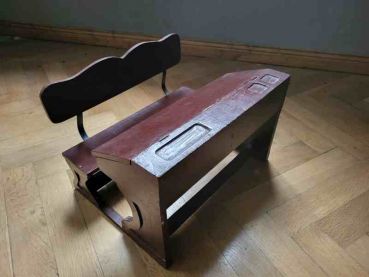 Puppenmöbel größere Schulbank aus Holz für Puppen oder Teddys