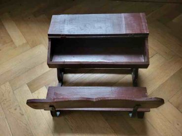 Puppenmöbel größere Schulbank aus Holz für Puppen oder Teddys