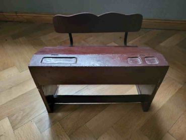 Puppenmöbel größere Schulbank aus Holz für Puppen oder Teddys