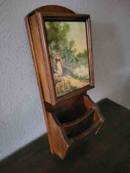 Preview: alter Schlüsselkasten mit 2 extra Ablagefächern