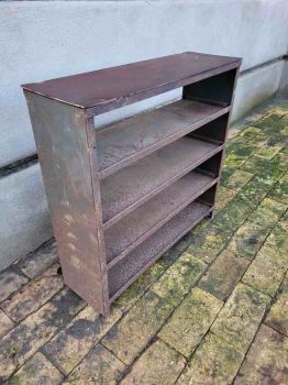 Preview: altes Metallregal Industrieregal Werkstattregal Schwerlastregal Eisen, Metall