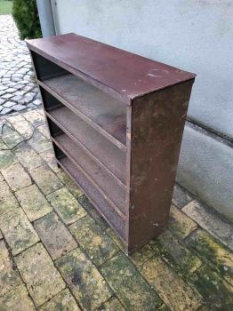 Preview: altes Metallregal Industrieregal Werkstattregal Schwerlastregal Eisen, Metall