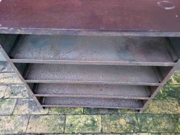 Preview: altes Metallregal Industrieregal Werkstattregal Schwerlastregal Eisen, Metall