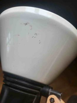 alte DDR Narva Schreibtischlampe, Gelenkarm, Bürolampe