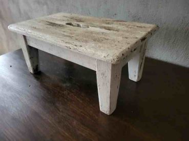 Preview: alter Fußschemel Hocker Fußbank Schemel