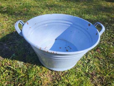 alte emaille Schüssel, Waschschüssel, Pflanzschale, Pflanztopf