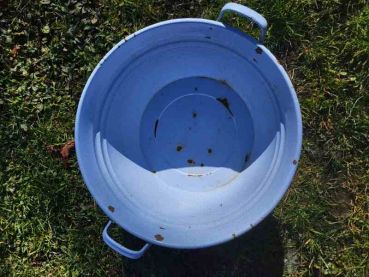 alte emaille Schüssel, Waschschüssel, Pflanzschale, Pflanztopf