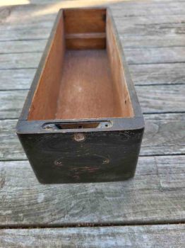 schwarze Nähmaschinen Schubladen Schublade Schubkasten Holzschublade Holzkiste Schieber Schubkasten