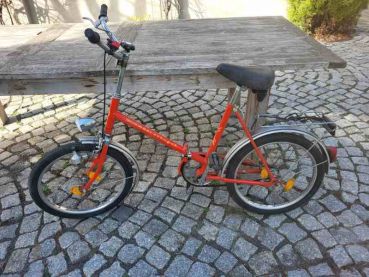 Klapprad Fahrrad Antik 1970er Jahre Vintage, Rot, 20 Zoll Funktionstüchtig