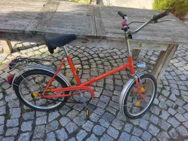 Preview: Klapprad Fahrrad Antik 1970er Jahre Vintage, Rot, 20 Zoll Funktionstüchtig