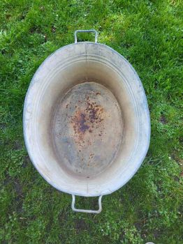 Preview: große Zinkwanne, Wanne , Pflanzgefäß, Pflanzkübel