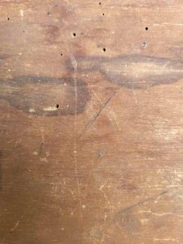 alter Erste Hilfe - Holzkiste, Verbandskasten, Holzkoffer Anker Größe 1