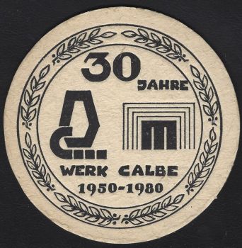 BietBierdeckel vom Werk Calbe