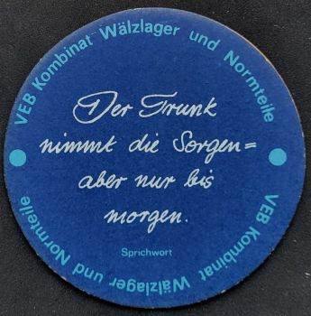 Bierdeckel vom VEB Kombinat Wälzlager und Normteile