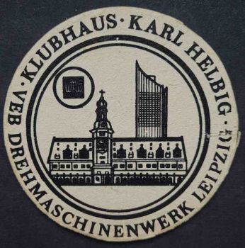 coaster from VEB Drehmaschinenwerk Leipzig / Klubhaus Karl Helbig
