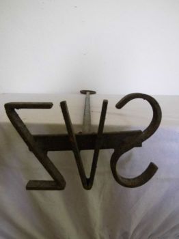 Preview: altes Brandeisen mit den Buchstaben Z A S