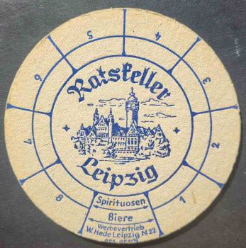 Bierdeckel vom Ratskeller aus Leipzig