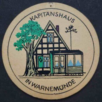 Bierdeckel aus Mecklenburg - Vorpommern / Kapitänshaus Warnemünde