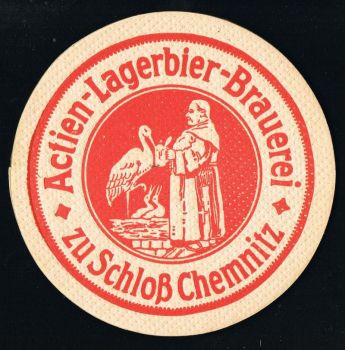 Schloßbrauerei Bierdeckel aus Chemnitz