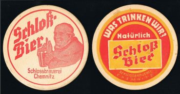 Schloßbrauerei Chemnitz Bierdeckel