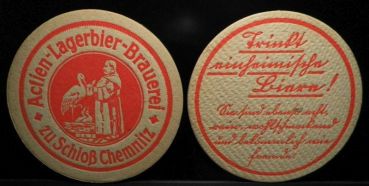 Schloßbrauerei Bierdeckel aus Chemnitz