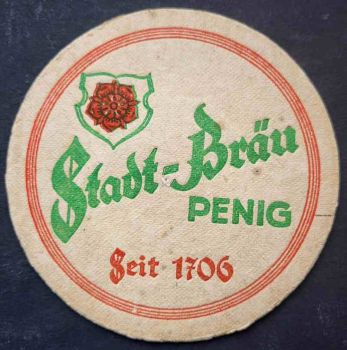 Stadt - Bräu Bierdeckel aus Penig