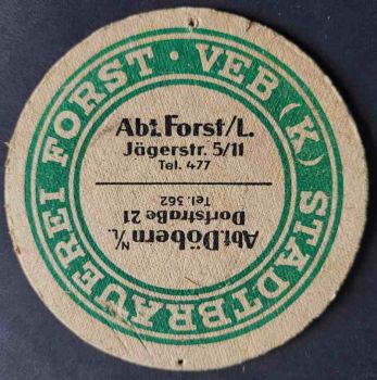 Stadtbrauerei Forst Bierdeckel