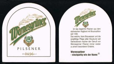 wernesgrüner brewery coaster