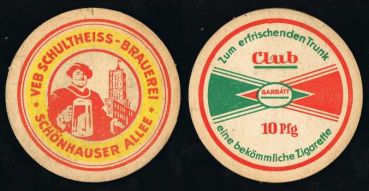 schultheiss brewery berlin ddr coaster