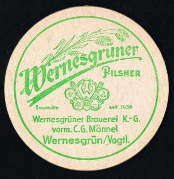 wernesgrüner brewery ddr coaster