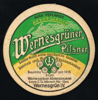 Wernesgrün Bierdeckel